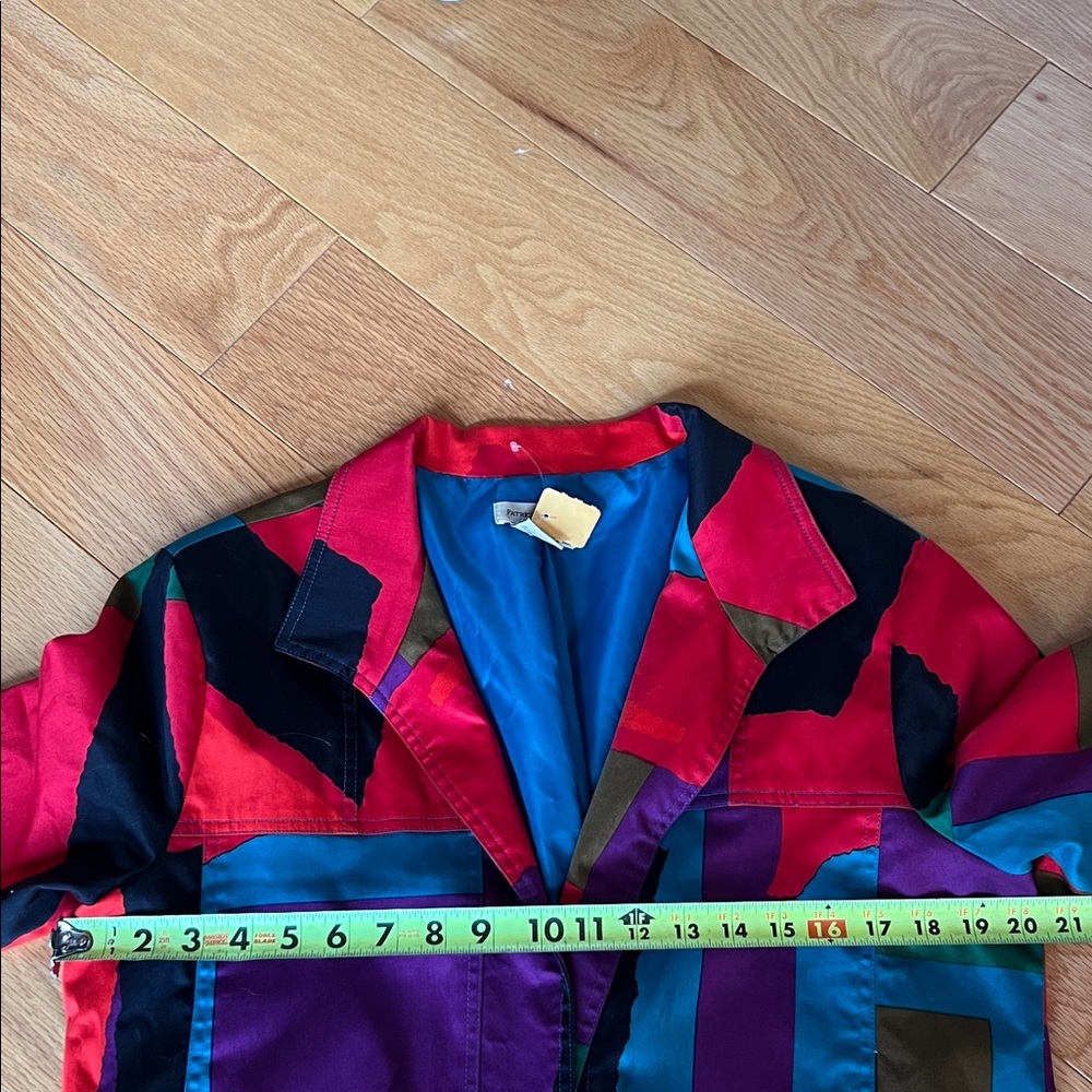 Multicolor Patchwork Women's Blazer vintage stock NWT - Picture 10 of 10